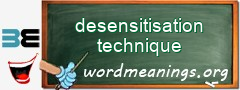 WordMeaning blackboard for desensitisation technique